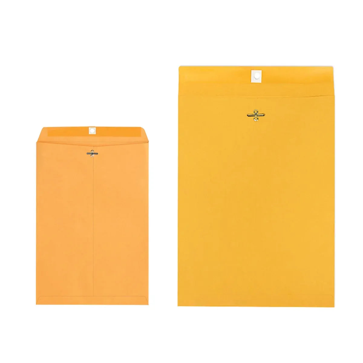 Yellow Kraft Paper Envelope 120gsm Metal Clasp Mailing Documents Office Use - 22.9x15.2x0.08cm