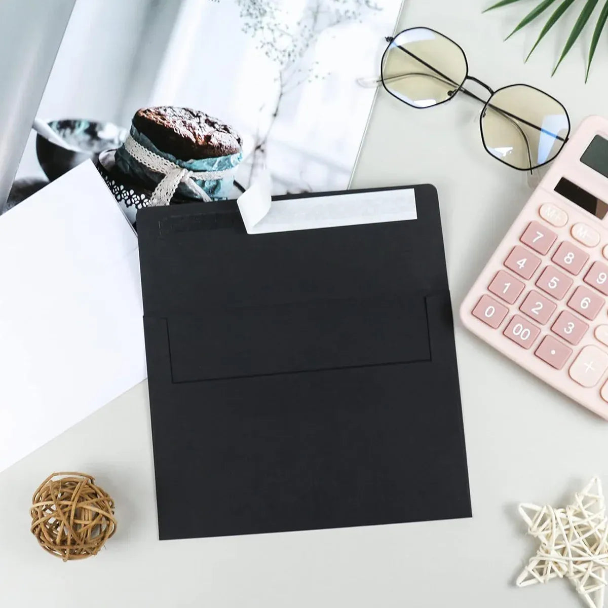 50Pcs Black Premium Envelope High Quality Letter Mailer For Wedding Invite Gift