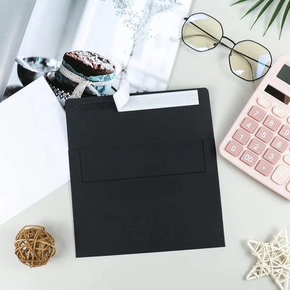 50Pcs Black Premium Envelope High Quality Letter Mailer For Wedding Invite Gift