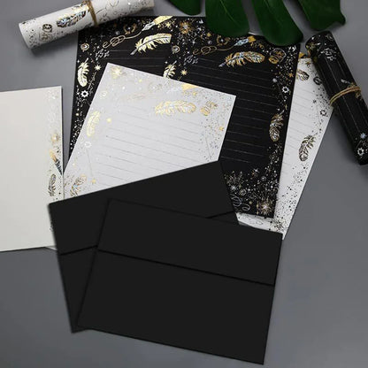 50Pcs Black Premium Envelope High Quality Letter Mailer For Wedding Invite Gift