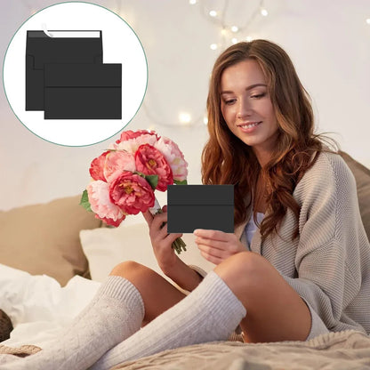 50Pcs Black Premium Envelope High Quality Letter Mailer For Wedding Invite Gift