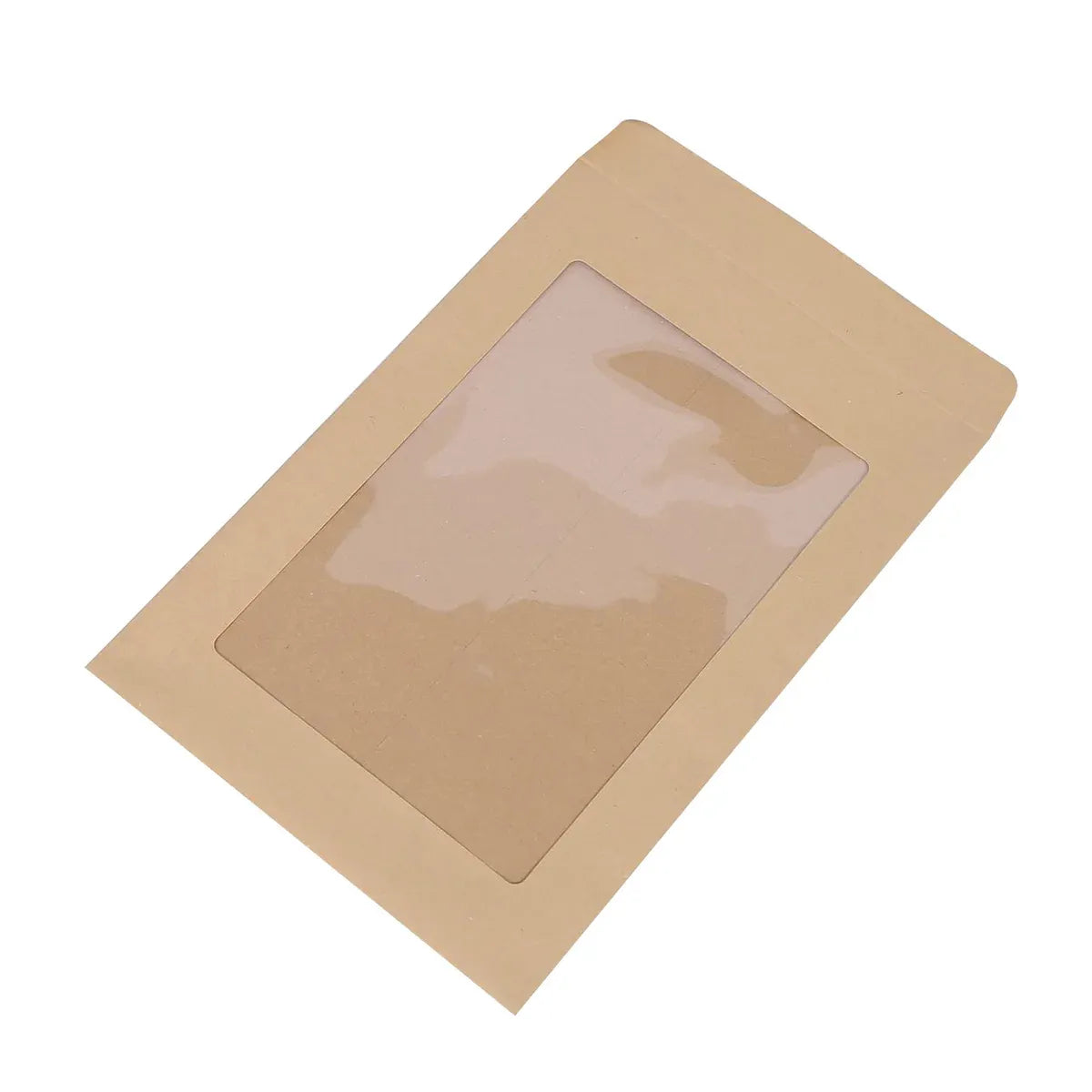100PCS Small Kraft Paper Envelopes With Clear Window Self Seal Card Mailers - Green