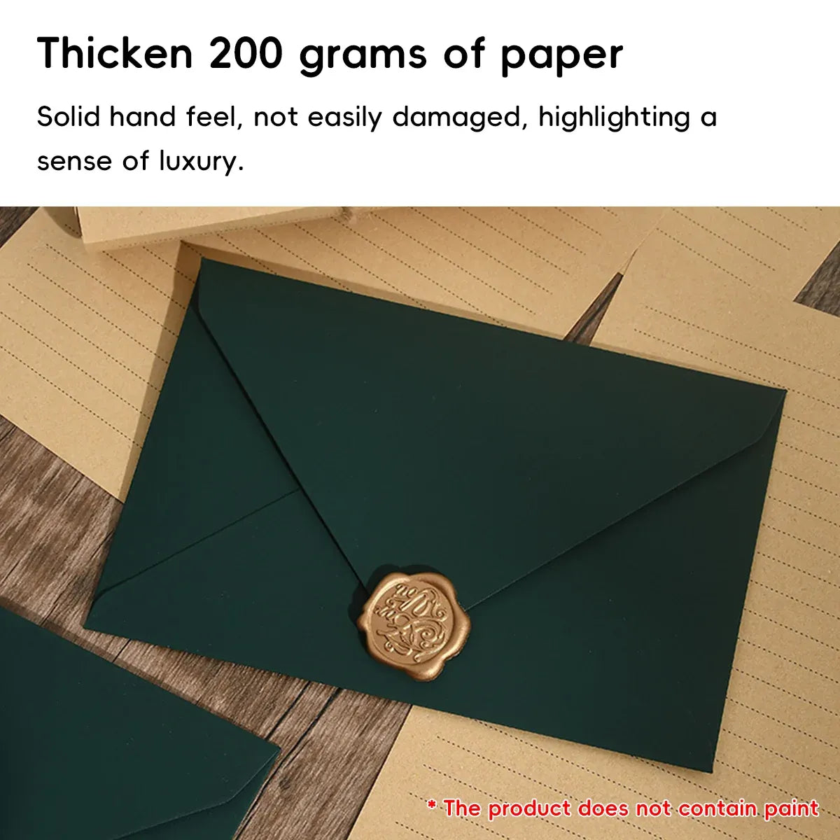 Dark Green 30PCS Envelopes 16.5x11cm Thick Paper 200GSM Invitation Mailing