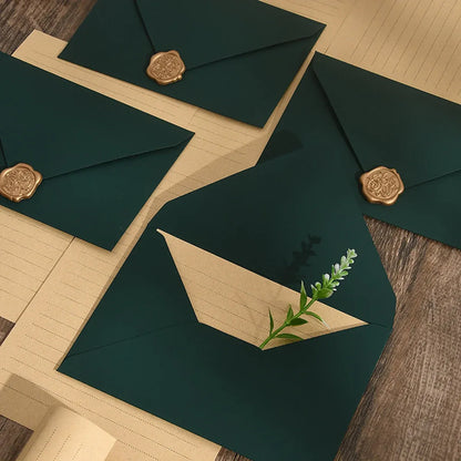 Dark Green 30PCS Envelopes 16.5x11cm Thick Paper 200GSM Invitation Mailing
