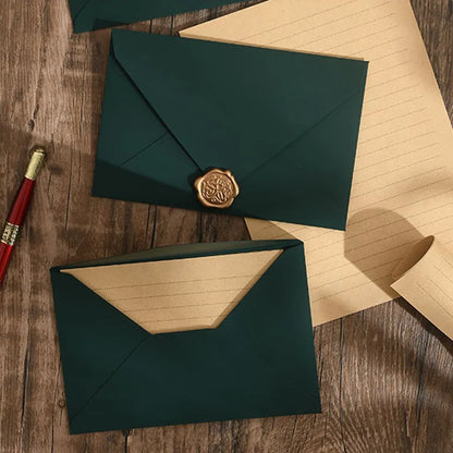 Dark Green 30PCS Envelopes 16.5x11cm Thick Paper 200GSM Invitation Mailing