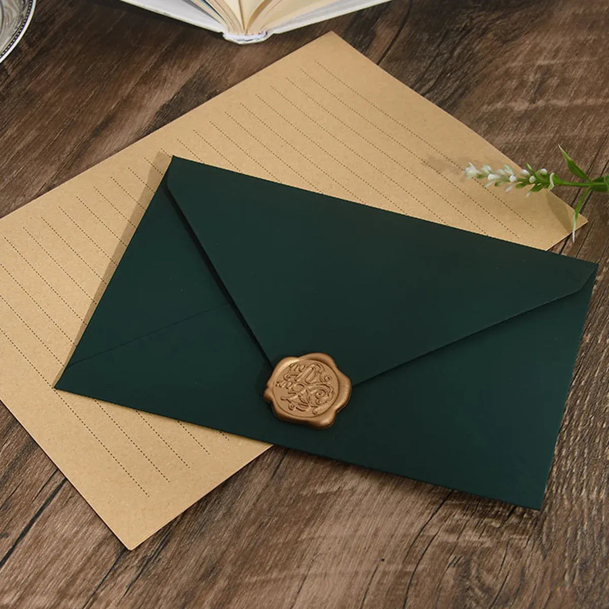 Dark Green 30PCS Envelopes 16.5x11cm Thick Paper 200GSM Invitation Mailing