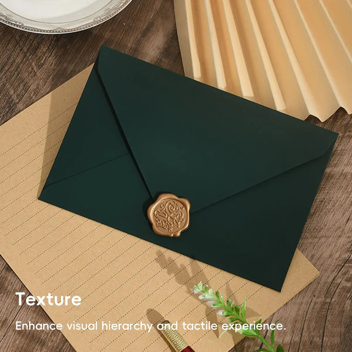 Dark Green 30PCS Envelopes 16.5x11cm Thick Paper 200GSM Invitation Mailing