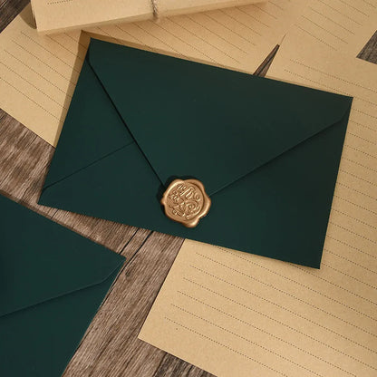 Dark Green 30PCS Envelopes 16.5x11cm Thick Paper 200GSM Invitation Mailing