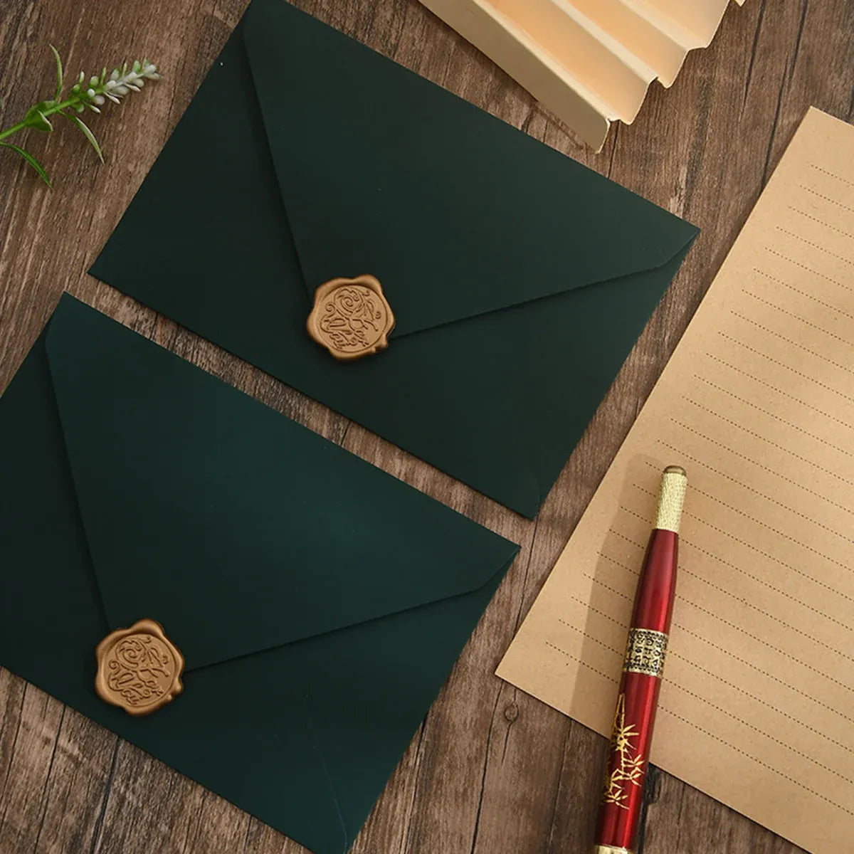 Dark Green 30PCS Envelopes 16.5x11cm Thick Paper 200GSM Invitation Mailing
