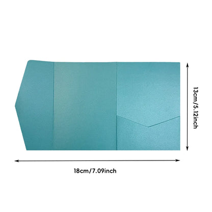 20PCS 3D Tri-Fold Holiday Wedding Invitation Envelope Greeting Cards Aesthetic - Orange