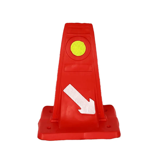 Reflective Traffic Divider Post Lane Separator Direction Arrow Roadwork Durable - Red