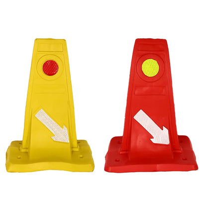 Reflective Traffic Divider Post Lane Separator Direction Arrow Roadwork Durable - Red