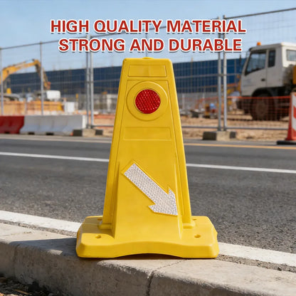 Reflective Traffic Divider Post Lane Separator Direction Arrow Roadwork Durable - Red