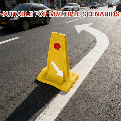 Reflective Traffic Divider Post Lane Separator Direction Arrow Roadwork Durable - Red