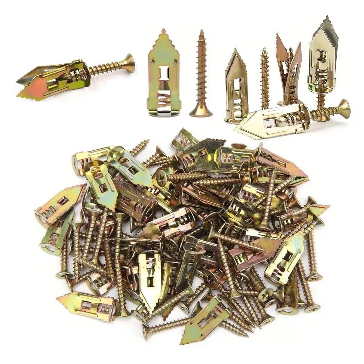100PCS Self-Drilling Anchors Screws Percussion Expansion Kit -12x30mm/12x40mm - 12x40mm