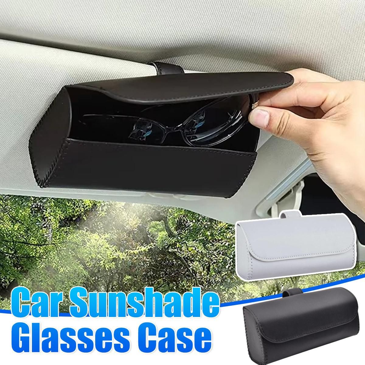 Car Glasses Clip Multifunctional Sun Visor Glasses Holder Storage Case Organizer - Black