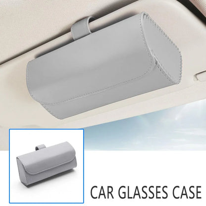 Car Glasses Clip Multifunctional Sun Visor Glasses Holder Storage Case Organizer - Grey