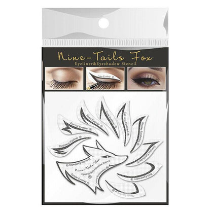 Eyeliner Eyeshadow Stencil Set Eye Makeup Fox Template Non-Woven 12 Styles Cards - B (4PCS)