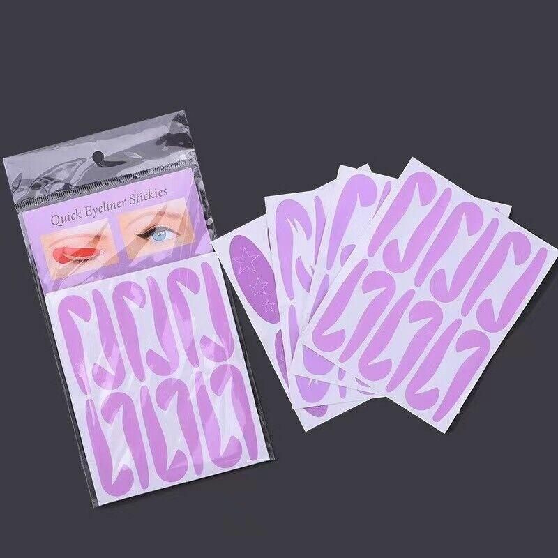 Eyeliner Eyeshadow Stencil Set Eye Makeup Fox Template Non-Woven 12 Styles Cards - B (4PCS)