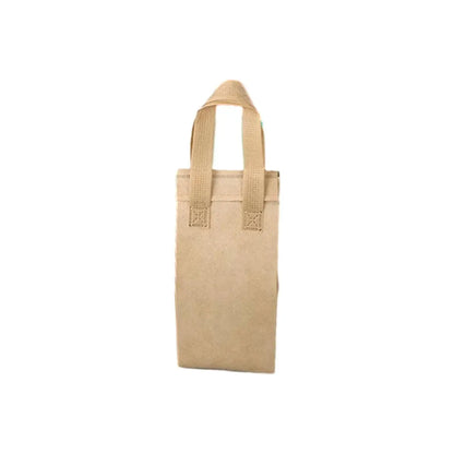 50pcs Thermal Insulation Packing Bag Non Woven Milk Tea Cake Food Storage Bag - Kraft-27x12x10cm