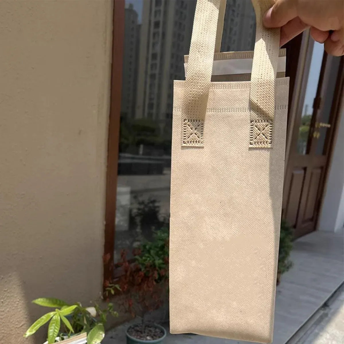 50pcs Thermal Insulation Packing Bag Non Woven Milk Tea Cake Food Storage Bag - Kraft-27x12x10cm