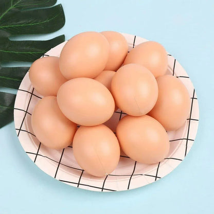 Plastic Painting Eggs DIY Toy Fake Eggs Colourful Drawing Craft Durable Egg - 6PCS
