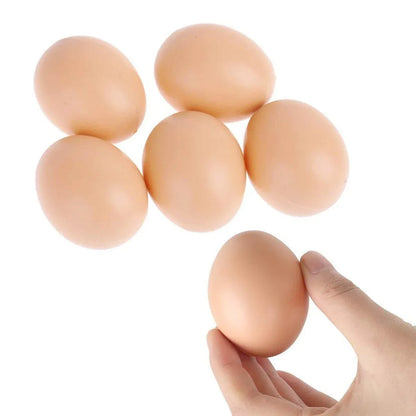 Plastic Painting Eggs DIY Toy Fake Eggs Colourful Drawing Craft Durable Egg - 6PCS