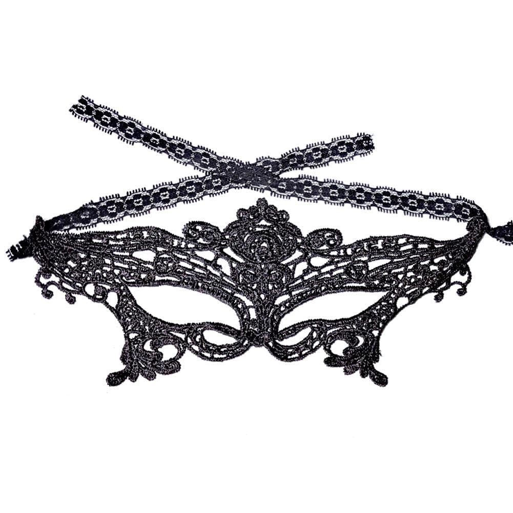 Black Lace Masquerade Eye Mask for Costume Party Ball Halloween Fancy Dress Women