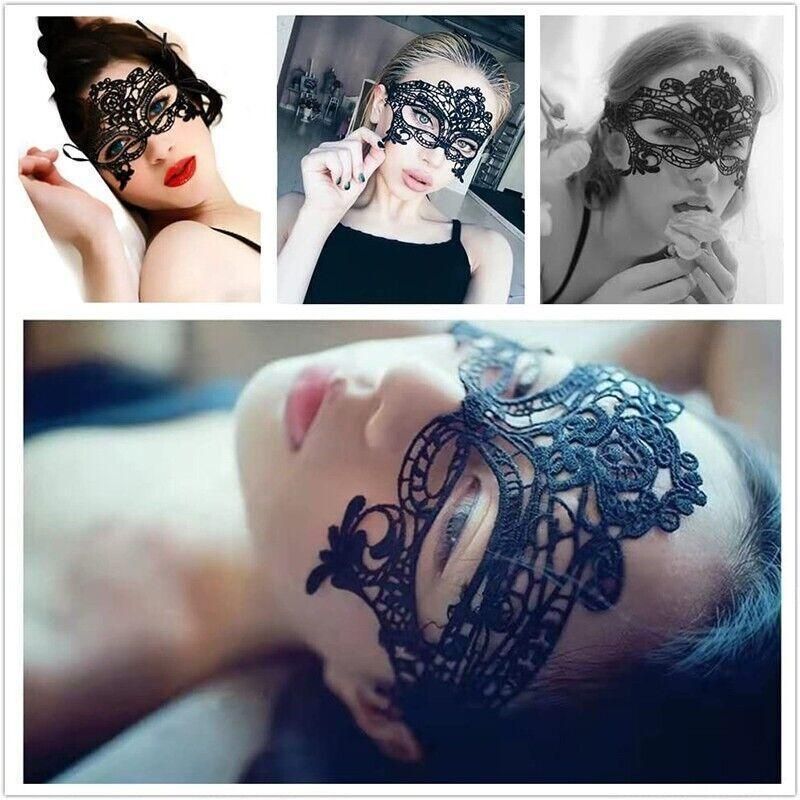 Black Lace Masquerade Eye Mask for Costume Party Ball Halloween Fancy Dress Women