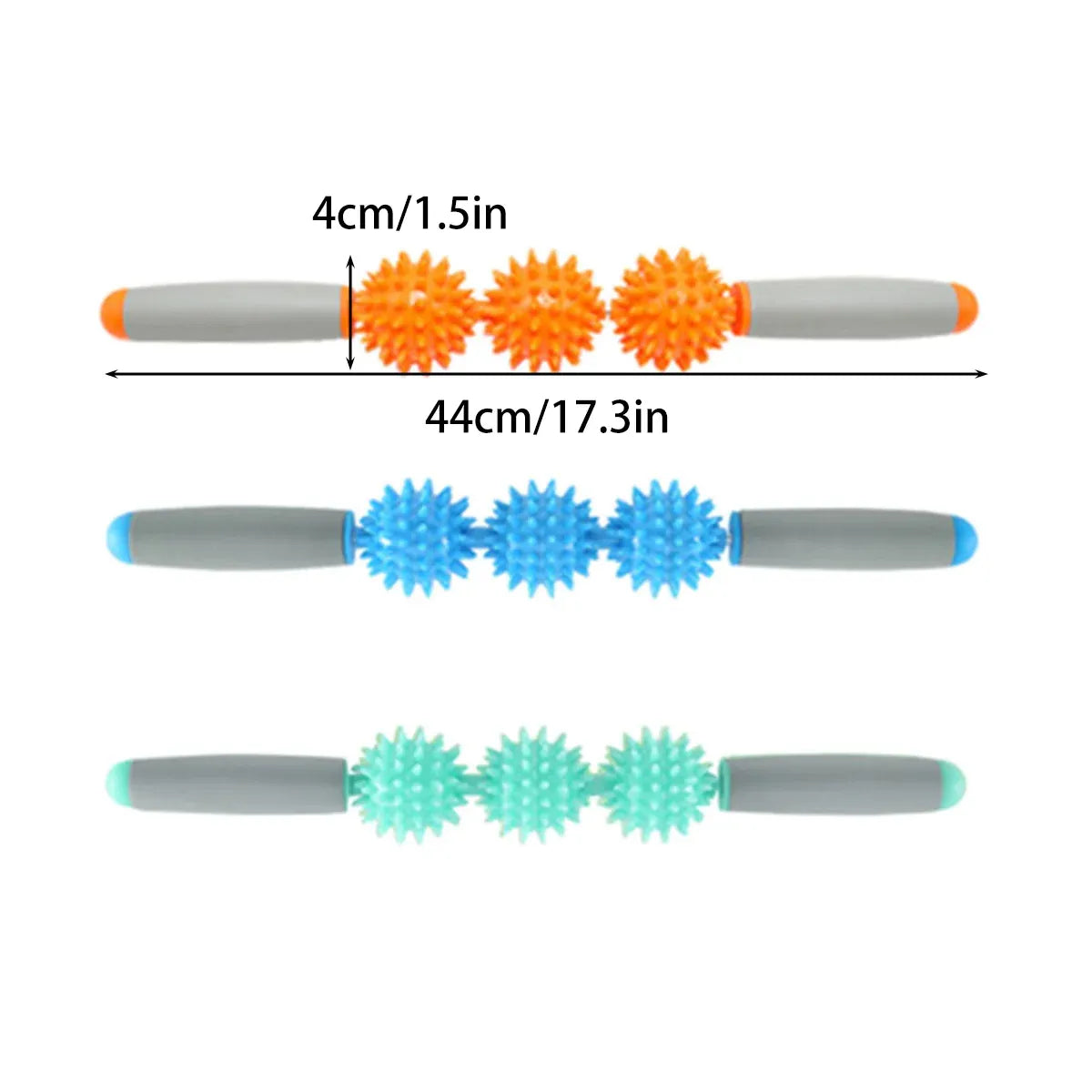 Massage Exercise Roller Yoga Stick for Muscle Fitness Home Gym - Blue