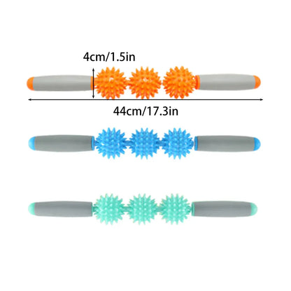 Massage Exercise Roller Yoga Stick for Muscle Fitness Home Gym - Blue