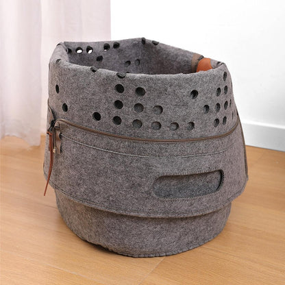 Portable Felt Cat Nest Soft Pet Bed Cat Cave for Cats and Small Pets Indoor Use