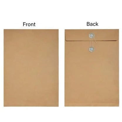 100pcs Kraft Paper File Bag Thickened Office Document Storage Envelope Durable