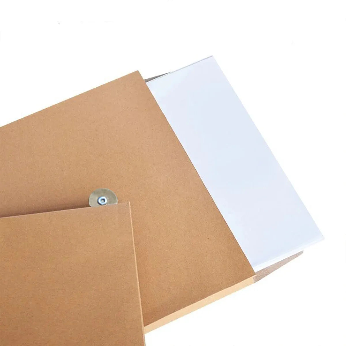 100pcs Kraft Paper File Bag Thickened Office Document Storage Envelope Durable