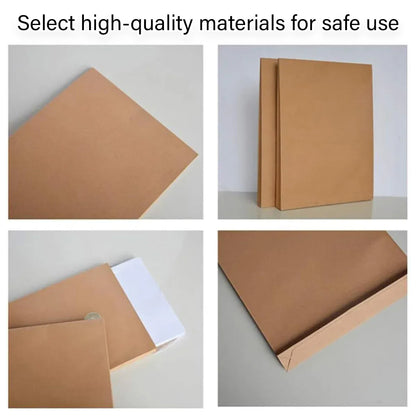 100pcs Kraft Paper File Bag Thickened Office Document Storage Envelope Durable