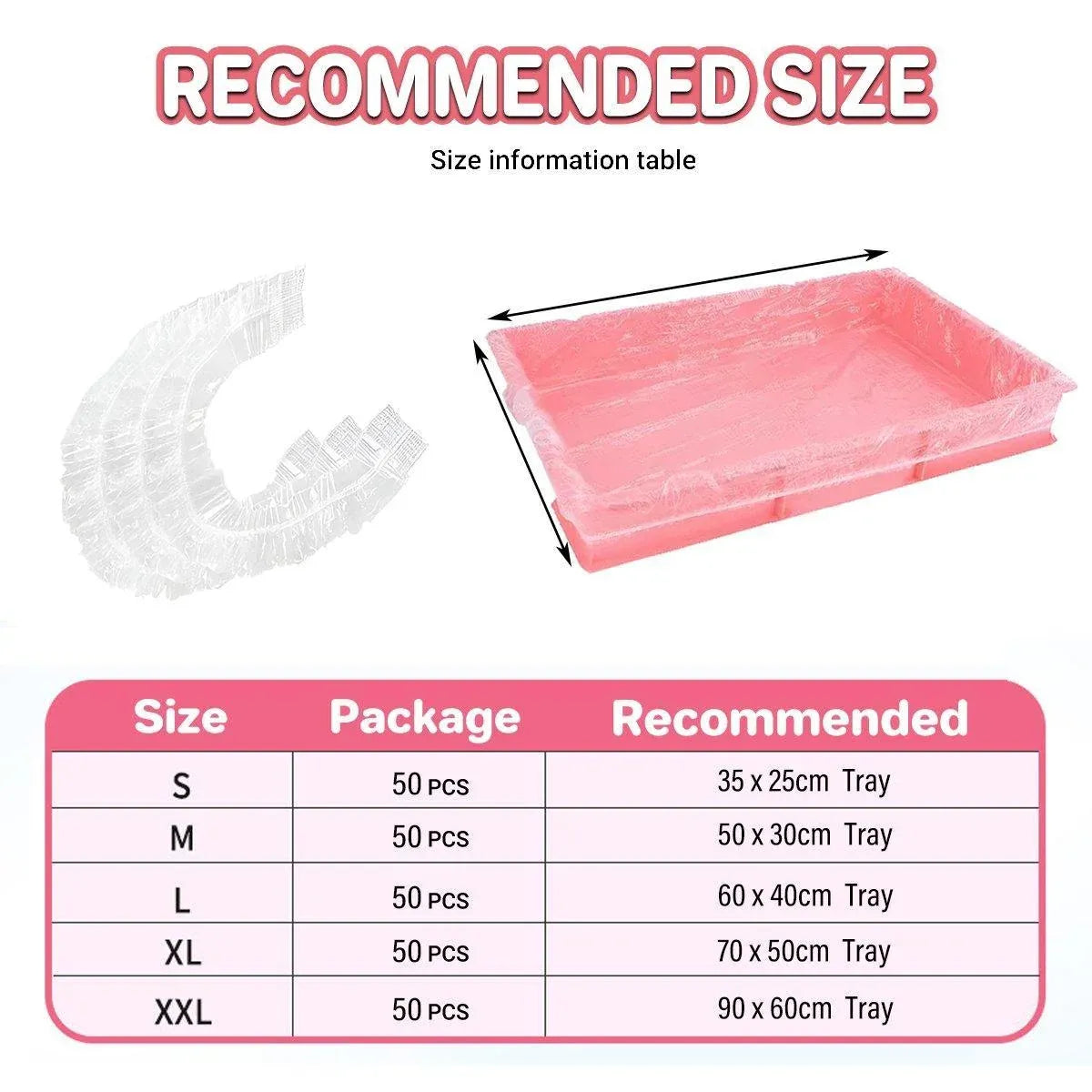 50Pcs Rabbit Cage Liners Disposable Plastic Mat Films Hamster Cage Cleaning Pad - XL-50PCS
