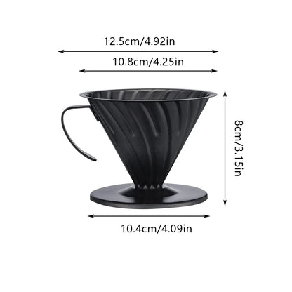 Stainless Steel Coffee Pot Filter Cup with Handle for Stovetop Espresso Maker