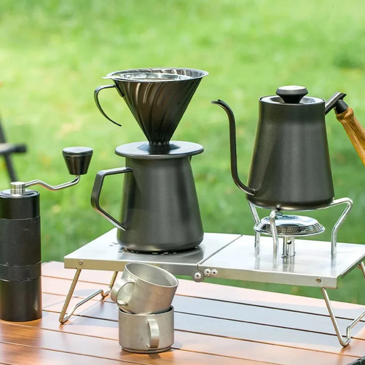 Stainless Steel Coffee Pot Filter Cup with Handle for Stovetop Espresso Maker