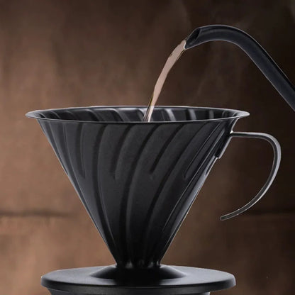 Stainless Steel Coffee Pot Filter Cup with Handle for Stovetop Espresso Maker