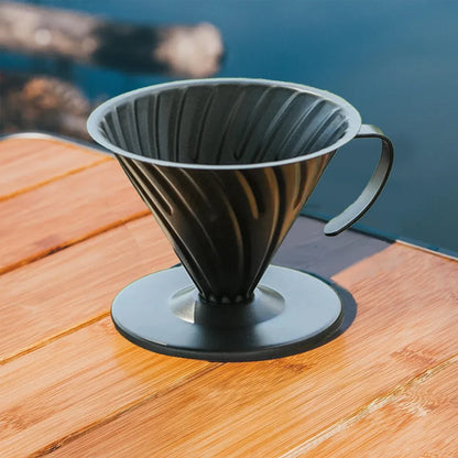 Stainless Steel Coffee Pot Filter Cup with Handle for Stovetop Espresso Maker