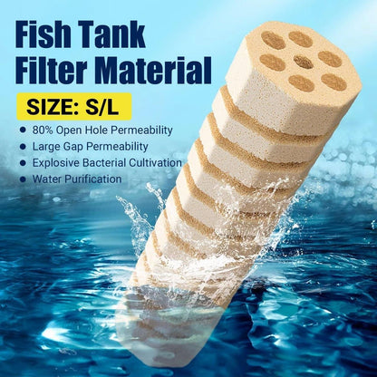 High-end Nano Bacterial House Far Infrared Spiral Column Fish Filter Material - L