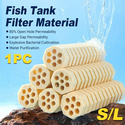 High-end Nano Bacterial House Far Infrared Spiral Column Fish Filter Material - L