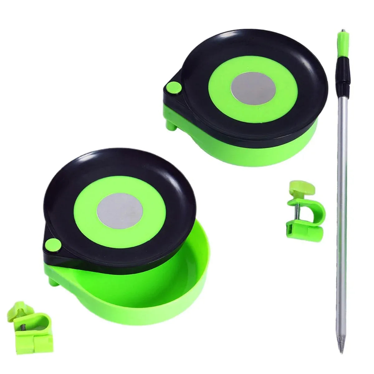 Magnetic Bait Tray Centre Fishing Tackle Box Feeder Holder for Carp Angling - With clip