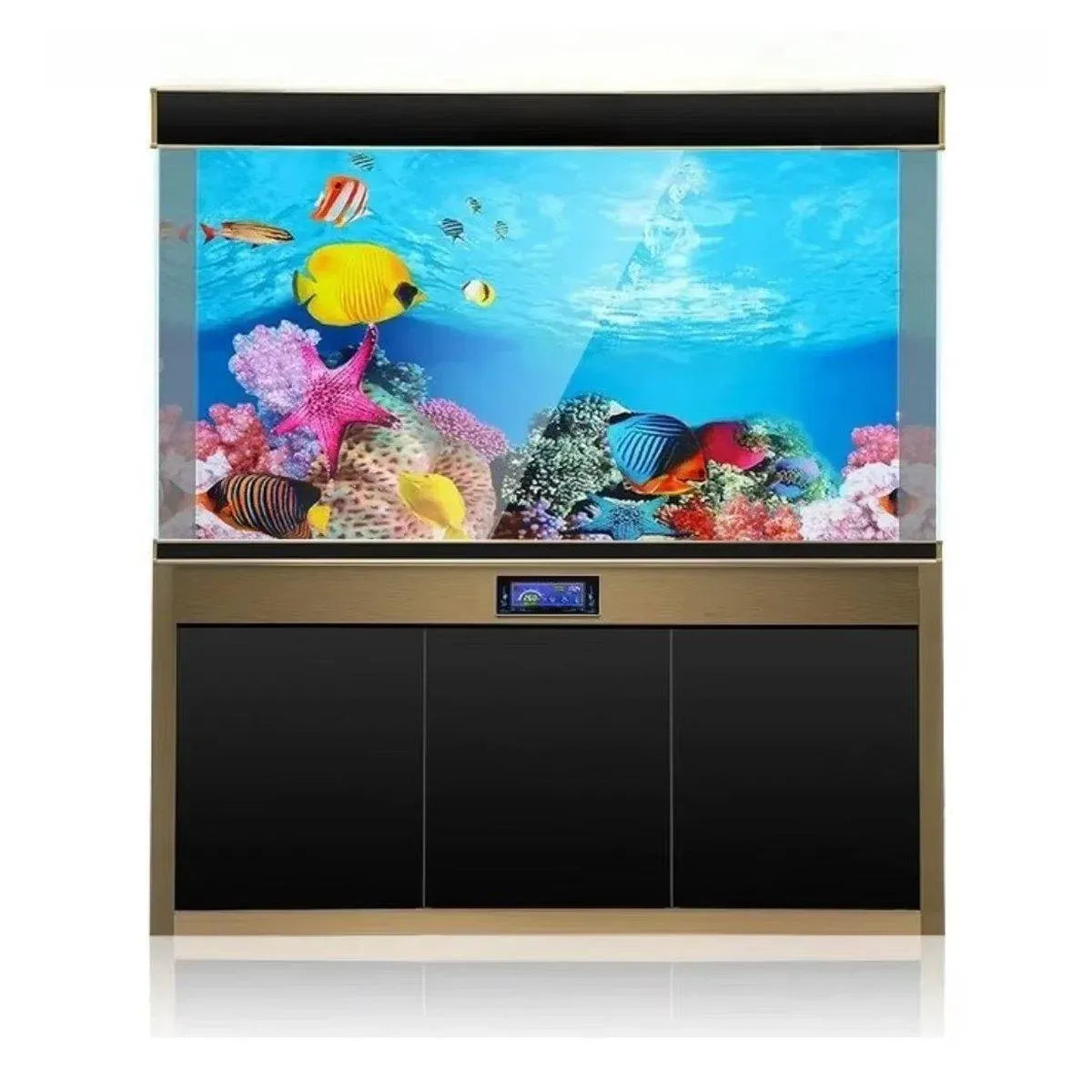 Aquarium Background Fish Tank Wallpaper Double Sided Decoration Sticker Paper - J-50cmx82cm