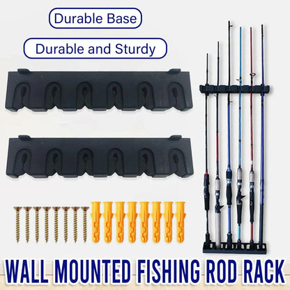 Wall Mounted Fishing Rod Holder Display Rack Sturdy Fishing Rod Storage Stand