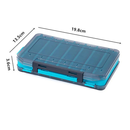 Multifunctional Fishing Bait Storage Box Accessories Gear Organizer Tool Box - Blue-L