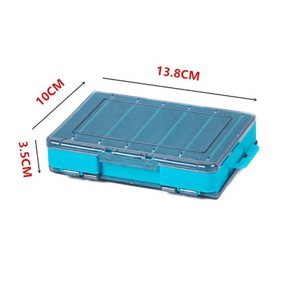 Multifunctional Fishing Bait Storage Box Accessories Gear Organizer Tool Box - Blue-L