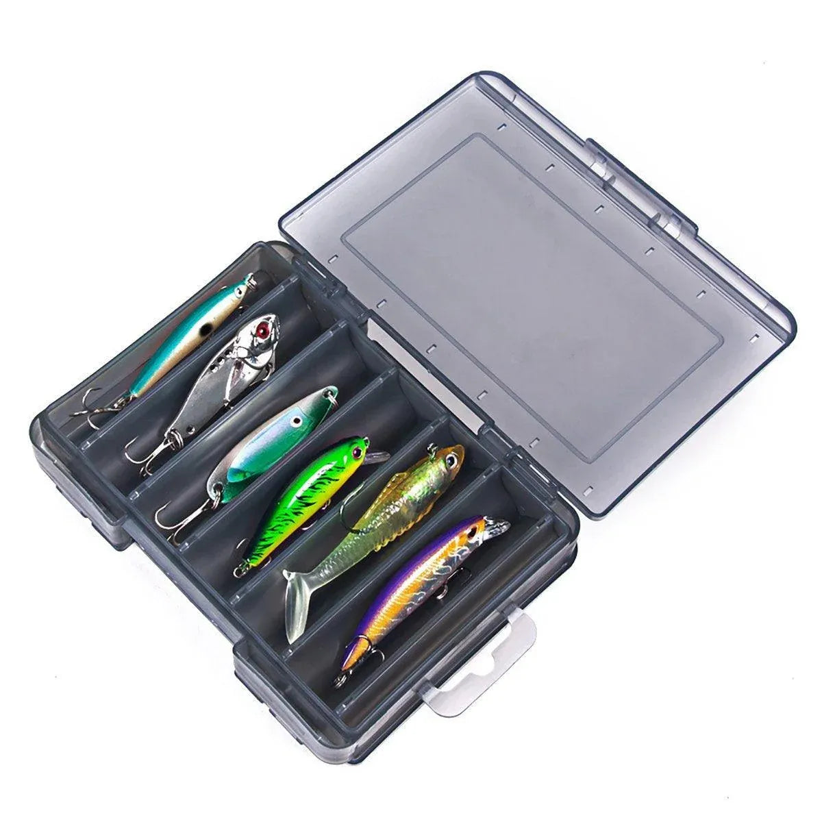Multifunctional Fishing Bait Storage Box Accessories Gear Organizer Tool Box - Green-L