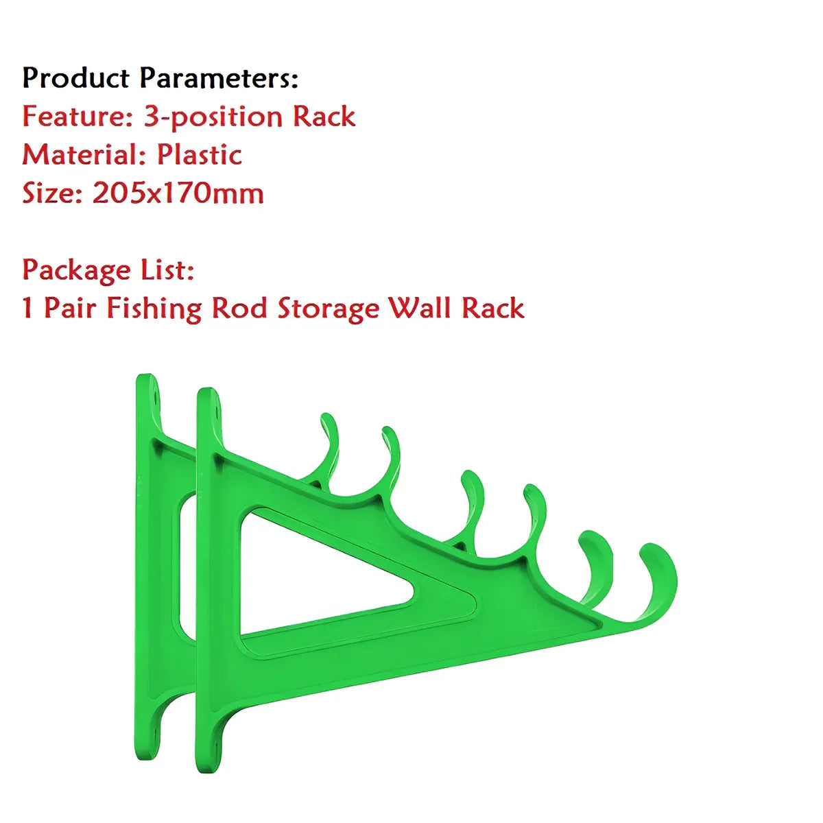 Fishing Rod Holder 3 Rod Capacity Durable for Offshore Kayak Surf - Green