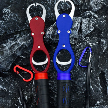 Multi Function Fish Control Clamp with Scale Fishing Tool Portable Lip Gripper - Blue